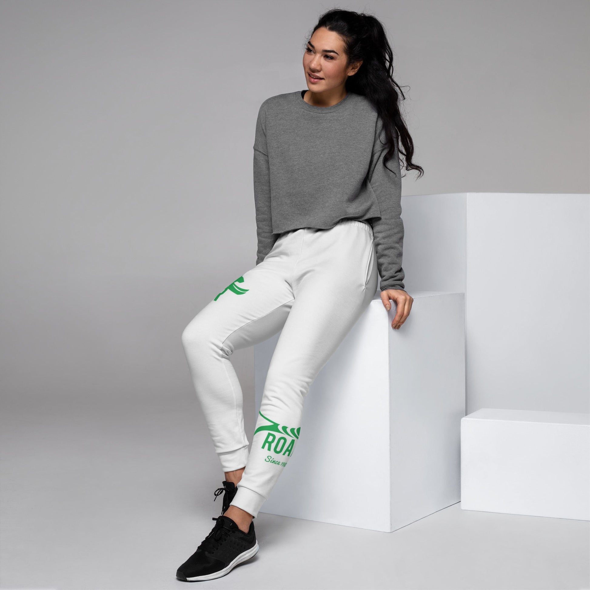 Roar Women's Joggers Green on White